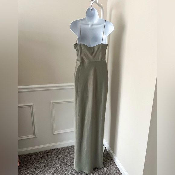 ANTHROPOLOGIE BHLDN Freya Satin Charmeuse Sleeveless Cocktail Dress Women’s 6 - Picture 8 of 11